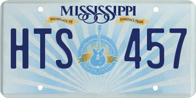 MS license plate HTS457