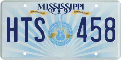 MS license plate HTS458