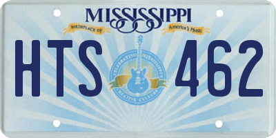 MS license plate HTS462