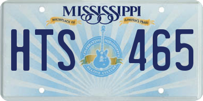 MS license plate HTS465