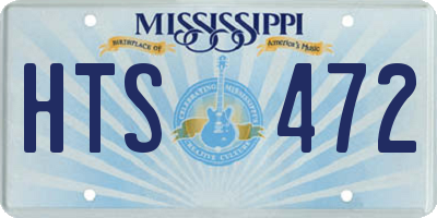MS license plate HTS472