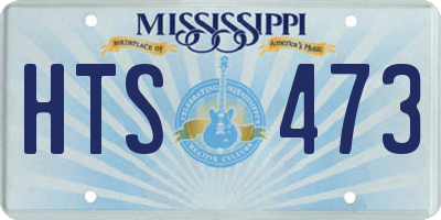 MS license plate HTS473