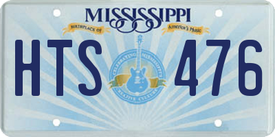MS license plate HTS476