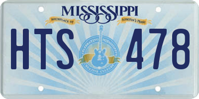 MS license plate HTS478