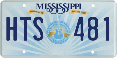 MS license plate HTS481