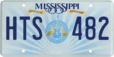 MS license plate HTS482
