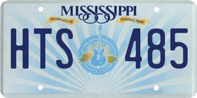 MS license plate HTS485