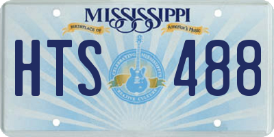MS license plate HTS488