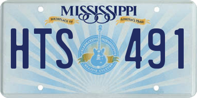 MS license plate HTS491