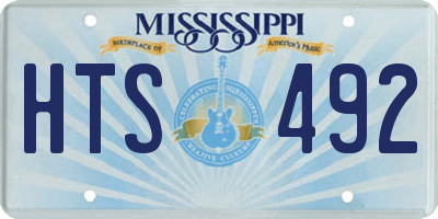 MS license plate HTS492