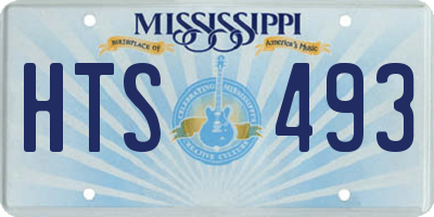 MS license plate HTS493