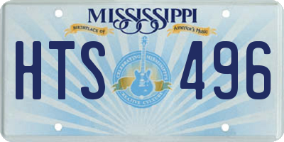 MS license plate HTS496