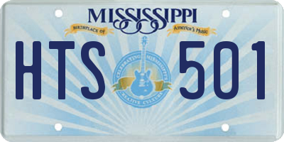 MS license plate HTS501