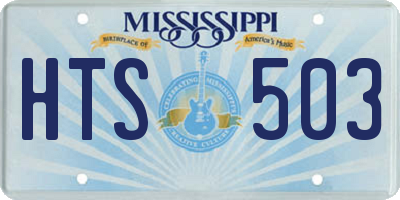 MS license plate HTS503