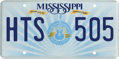 MS license plate HTS505