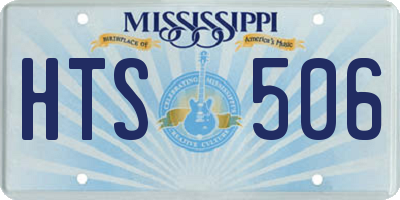 MS license plate HTS506
