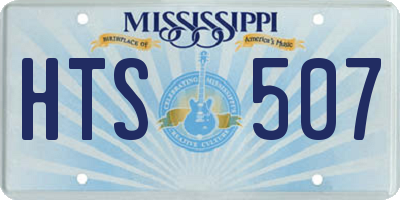 MS license plate HTS507
