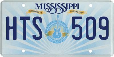 MS license plate HTS509