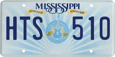 MS license plate HTS510
