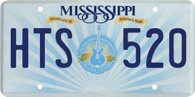 MS license plate HTS520