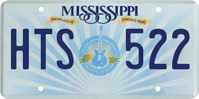 MS license plate HTS522