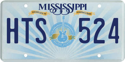 MS license plate HTS524