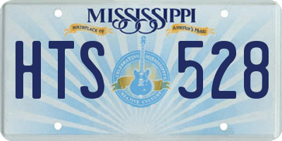 MS license plate HTS528