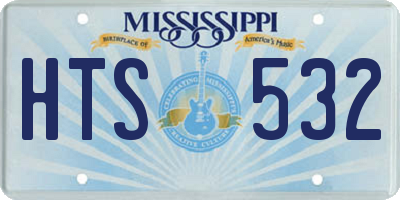 MS license plate HTS532