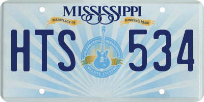 MS license plate HTS534