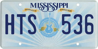 MS license plate HTS536