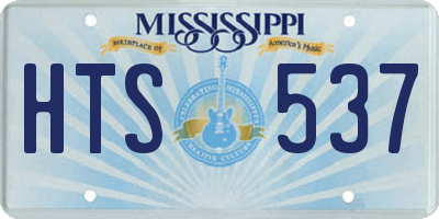MS license plate HTS537