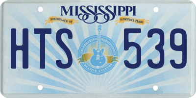 MS license plate HTS539