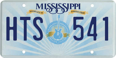 MS license plate HTS541