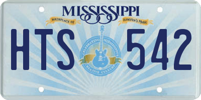 MS license plate HTS542