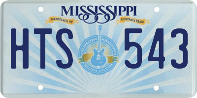MS license plate HTS543