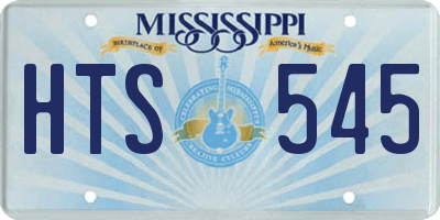 MS license plate HTS545