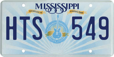 MS license plate HTS549