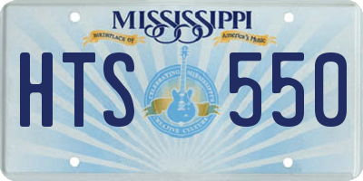 MS license plate HTS550