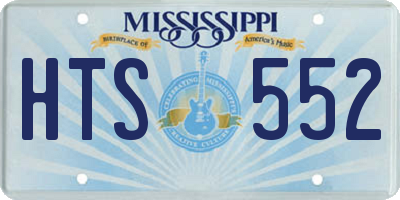 MS license plate HTS552
