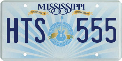 MS license plate HTS555