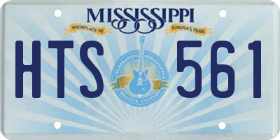 MS license plate HTS561