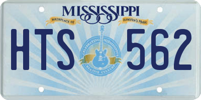 MS license plate HTS562
