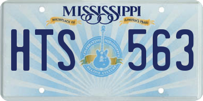 MS license plate HTS563