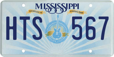 MS license plate HTS567