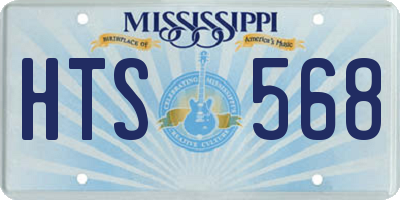 MS license plate HTS568