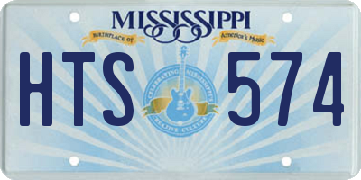 MS license plate HTS574