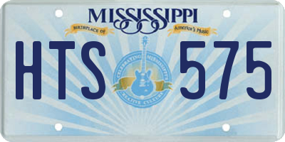 MS license plate HTS575