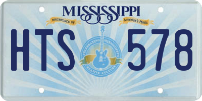 MS license plate HTS578