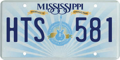 MS license plate HTS581
