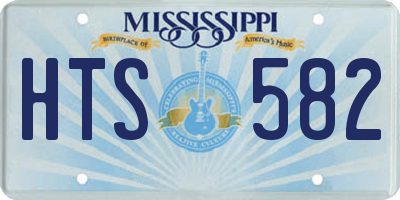 MS license plate HTS582